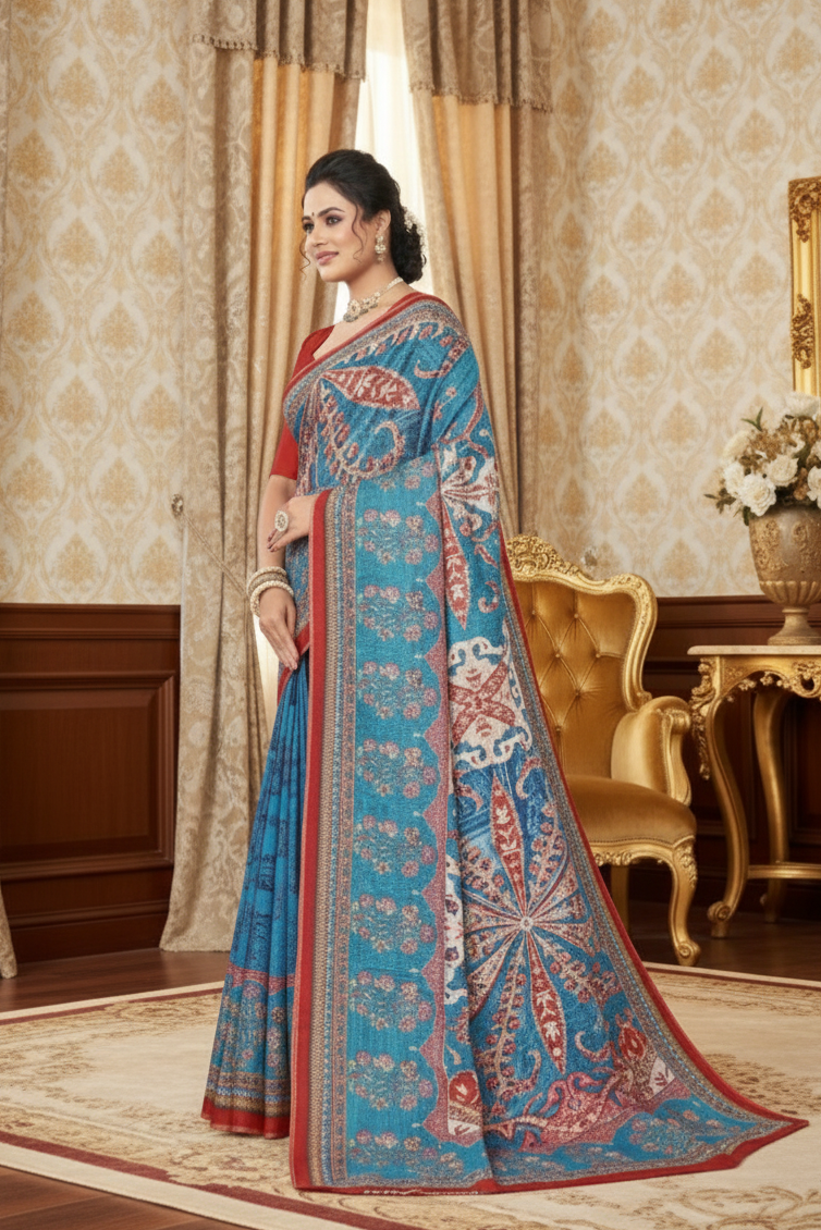 Ambarsariya Cotton Digital Printed Saree 4175