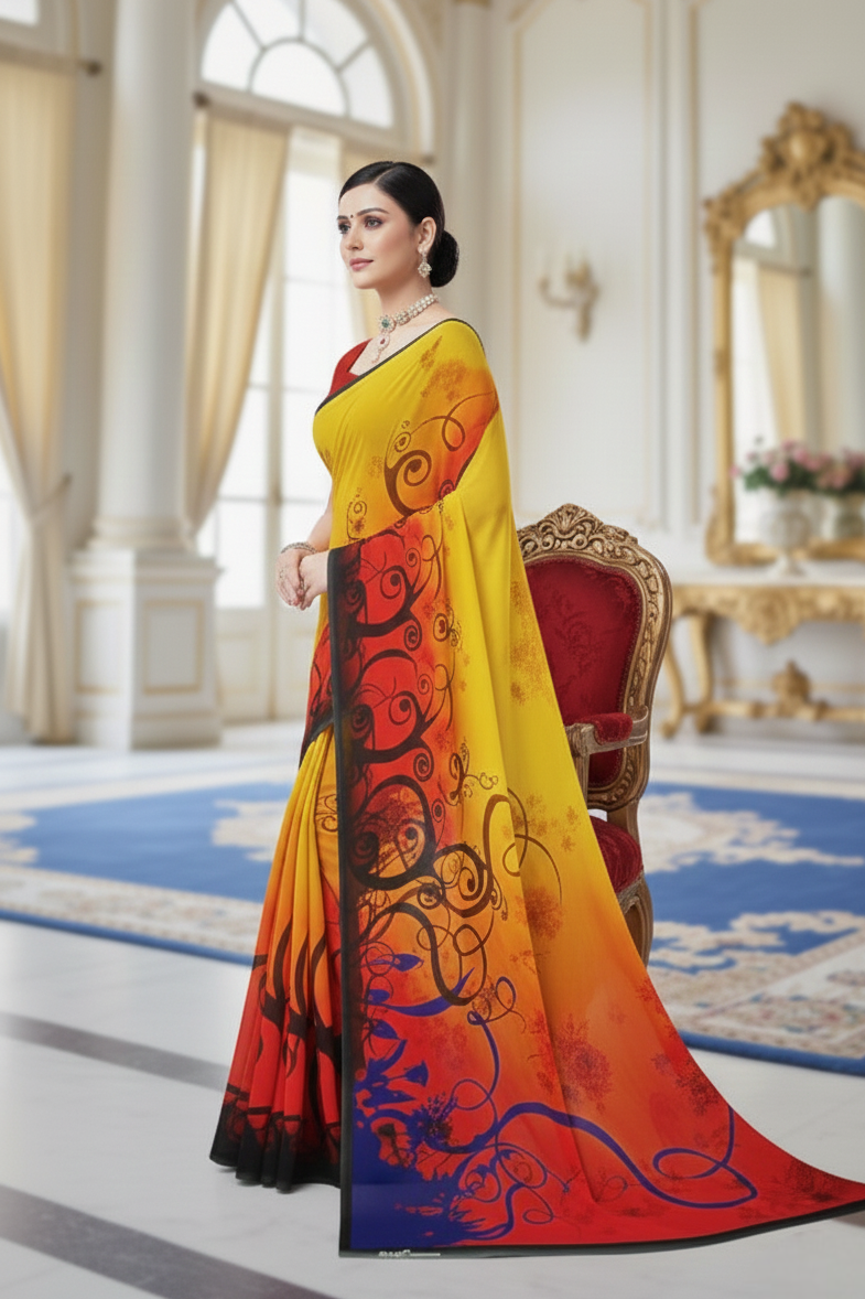 Ambarsariya Cotton Digital Printed Saree 4048