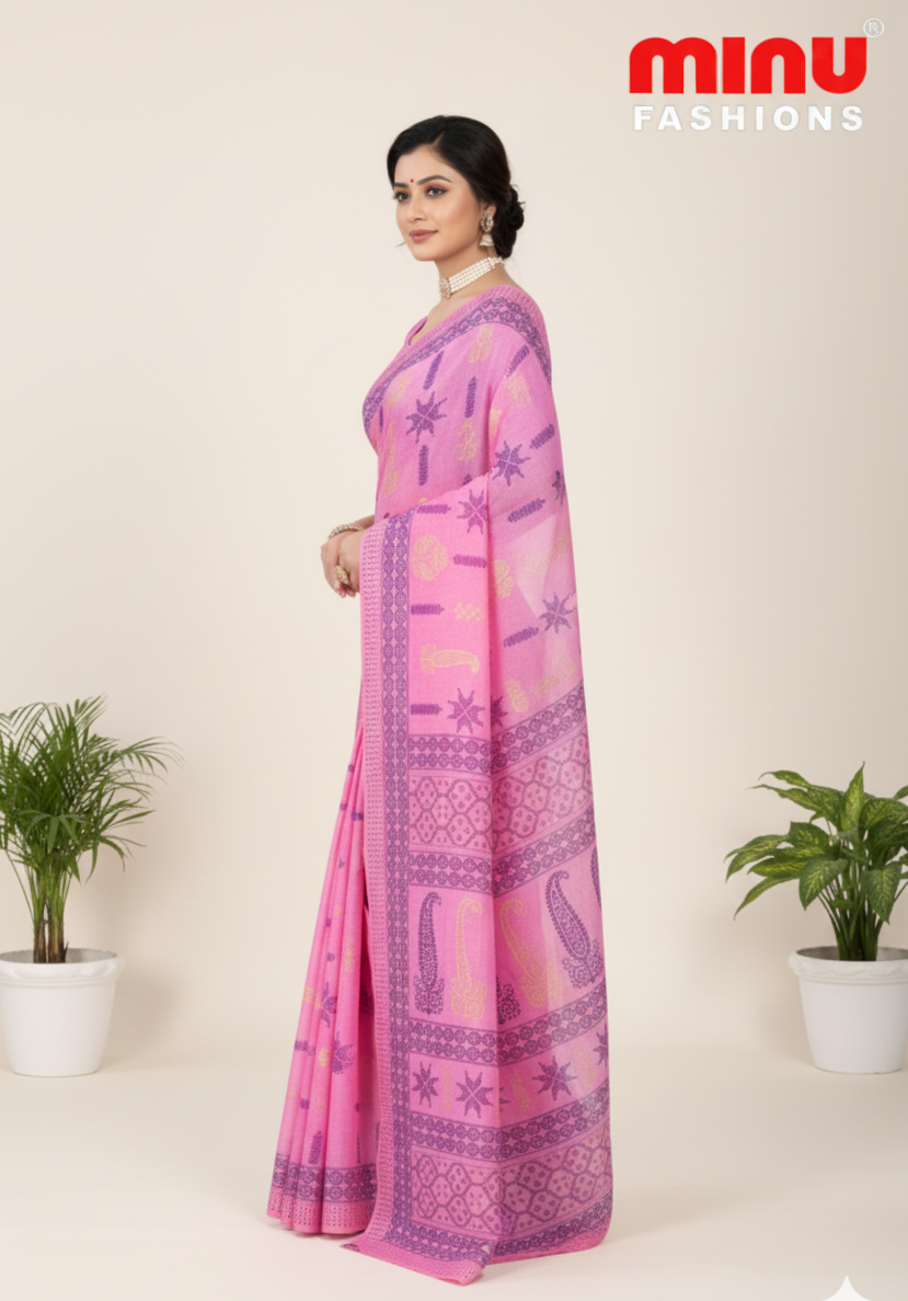 Daisy 3 Cotton Printed Saree 3557