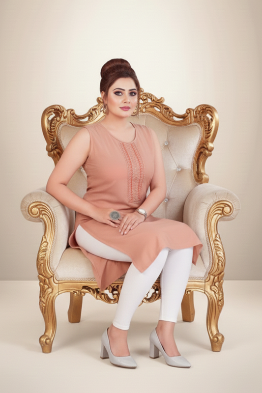 Sikha Sleeveless Cotton Kurti 1