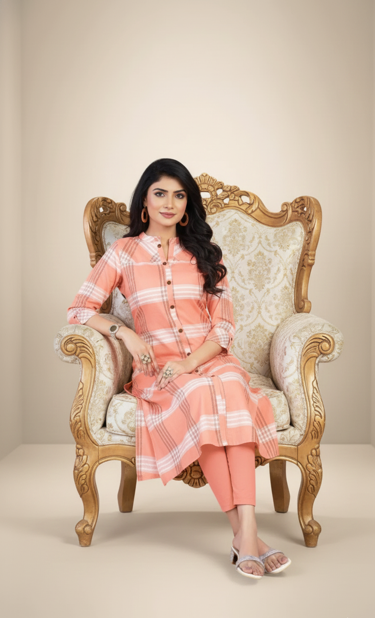 Eva Cotton Printed Long Kurti 1001