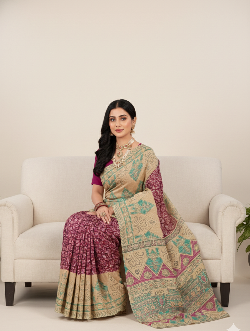 Unicorn Cotton Printed Saree 1006