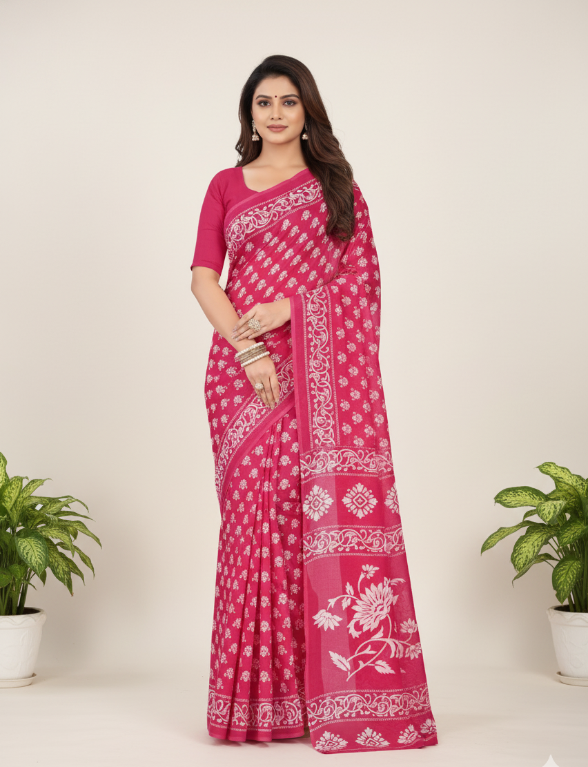 Suparna 2 Cotton Printed Saree 1005