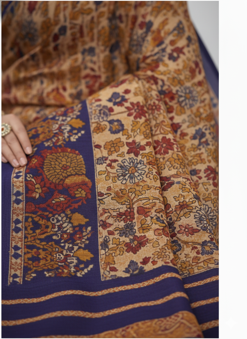 Sonajhuri Cotton Printed Saree Voilet 14820