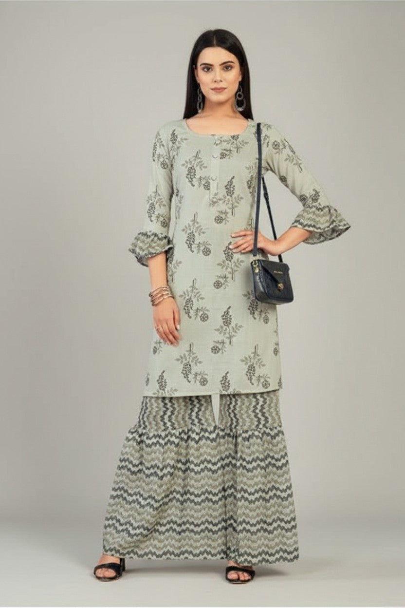 Irish Cotton Printed Kurti Set 7003