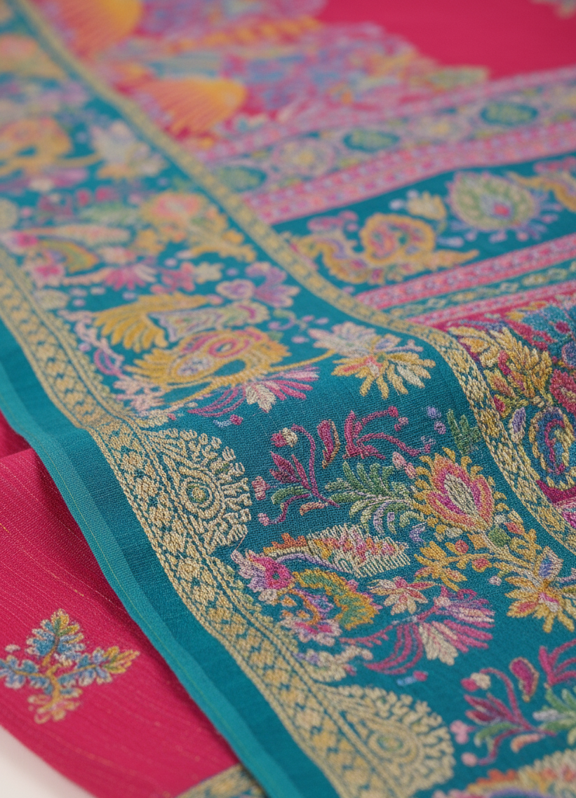 Hi Demand 6 Cotton Printed Saree Pink 3950