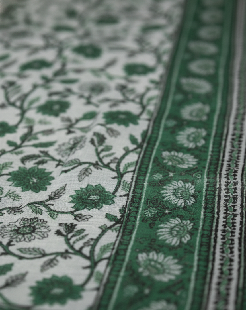 Minu Kalamkari Premium Cotton Printed Saree B6