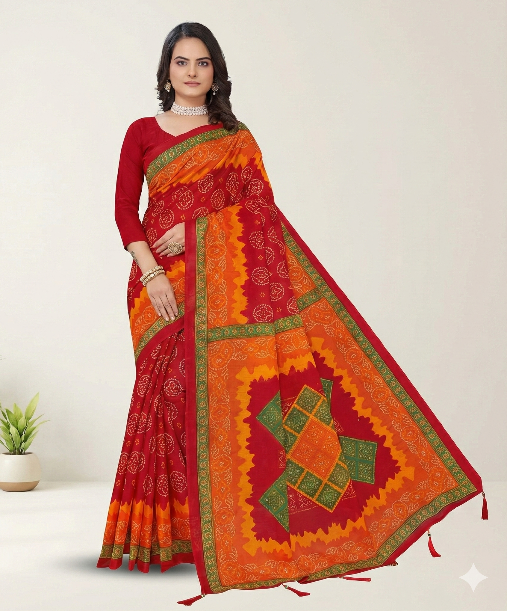 Janak Nandini Cotton Embroidery Saree 14097