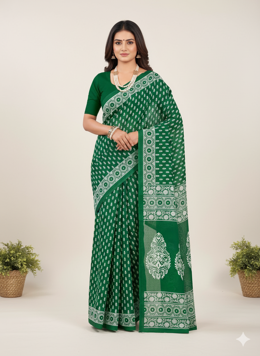 Madhurima Cotton Printed Saree 1005