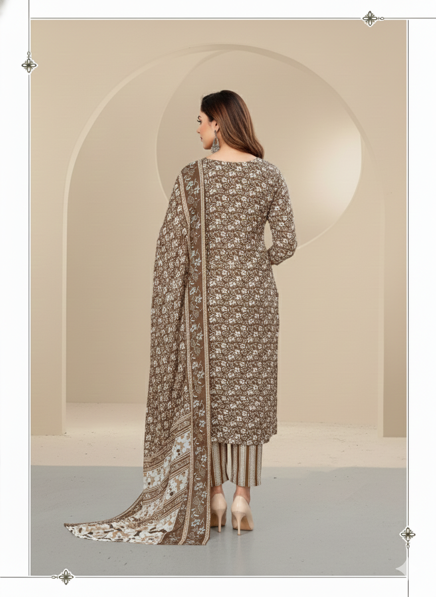 Olympics 2 Cotton Printed Stitched Salwar Suit 2006