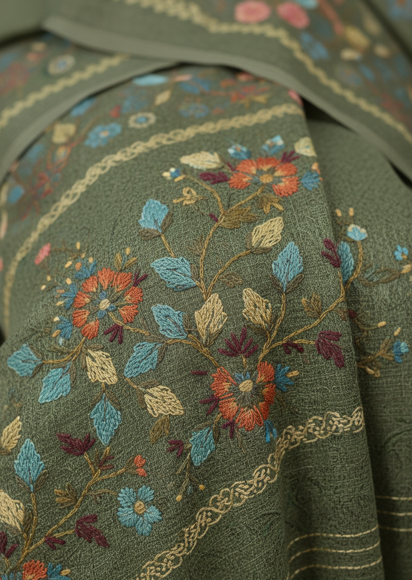 Public Demand Cotton Printed Saree Green