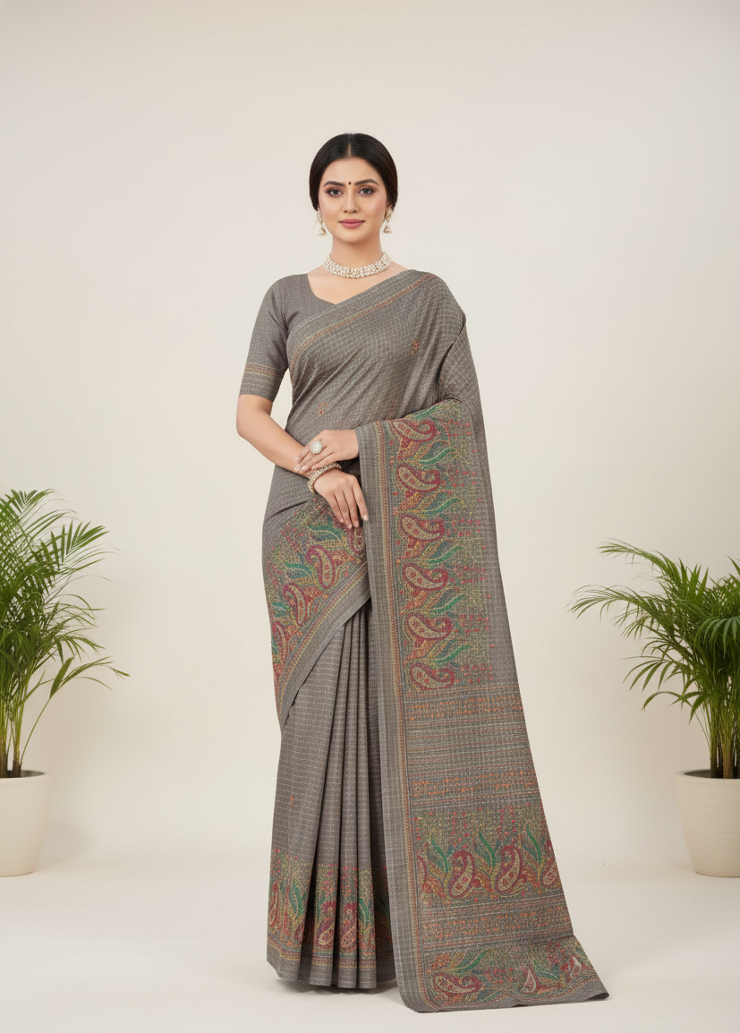 Mabesha  Cotton Printed Saree 3584