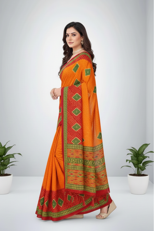 Janak Nandini Cotton Embroidery Saree 14100