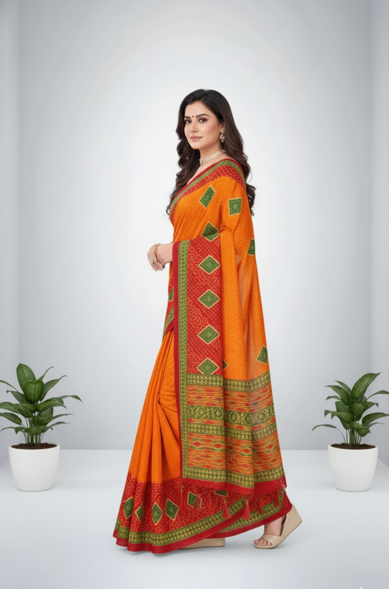 Janak Nandini Cotton Embroidery Saree 14100