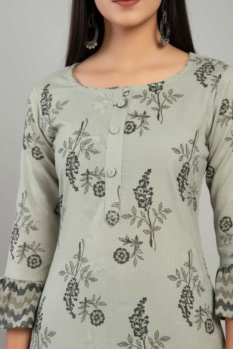 Irish Cotton Printed Kurti Set 7003