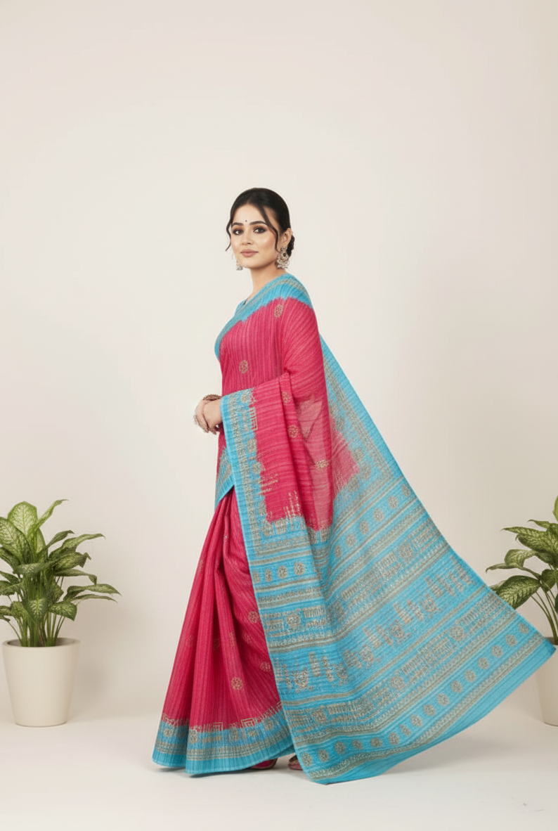 Prativa Batik Cotton Printed Saree 15005