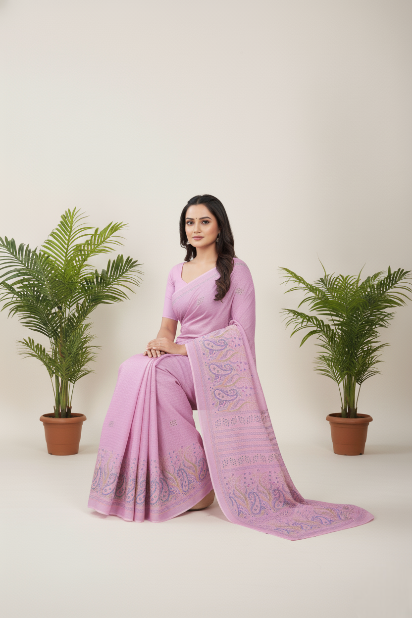 Mabesha Cotton Printed Saree 3584