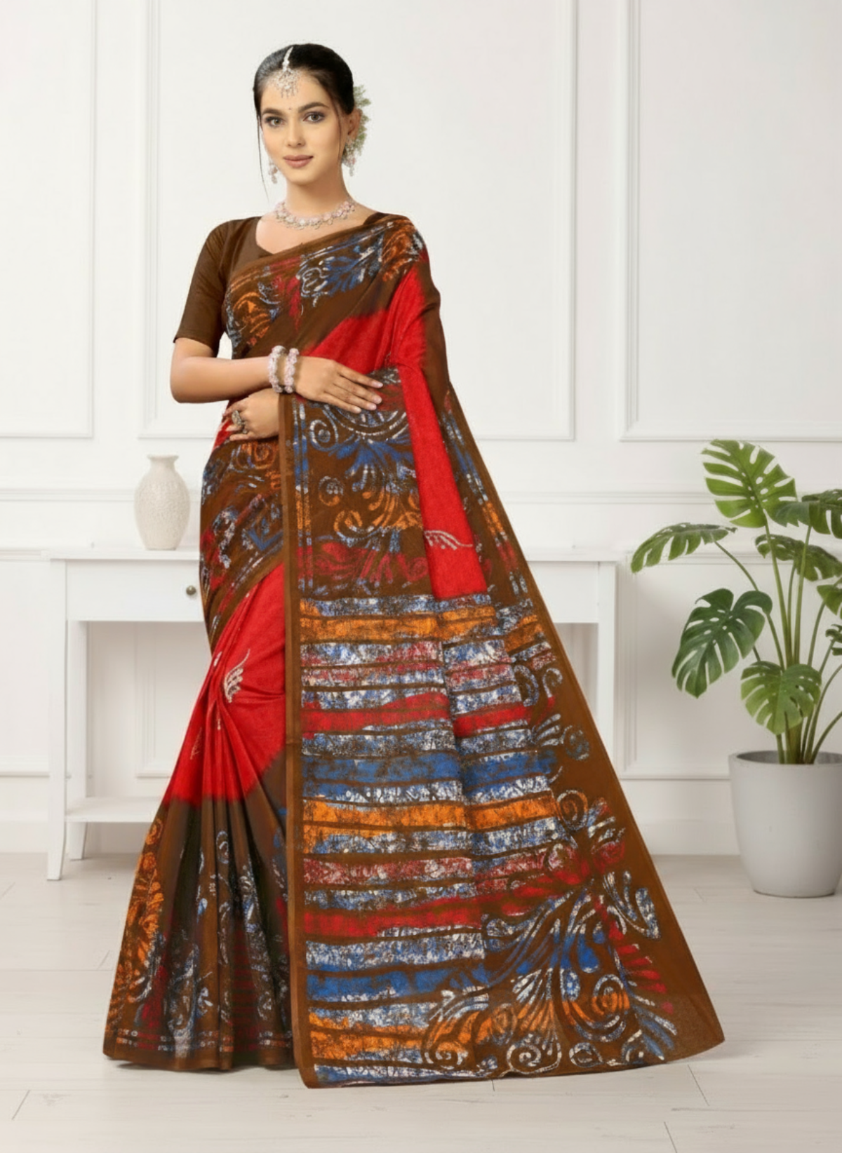 Premium Cotton Bengal Beauty Batik Saree