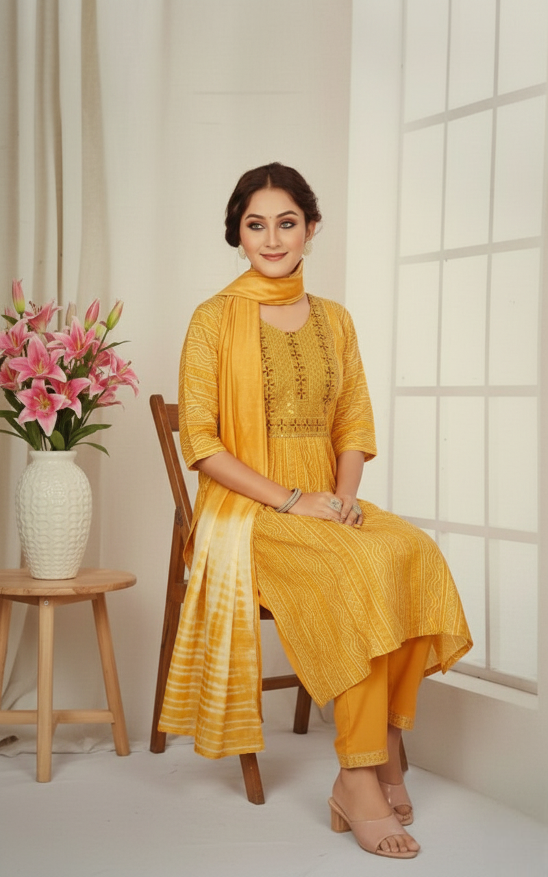 Tulip Cotton Printed Stitched Salwar Suit XXL 3003