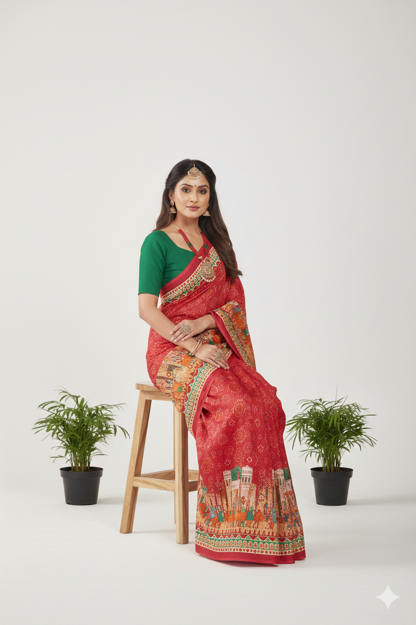 MINU SAREE DIGITAL FASHION RADHEY KRISHNA 45001