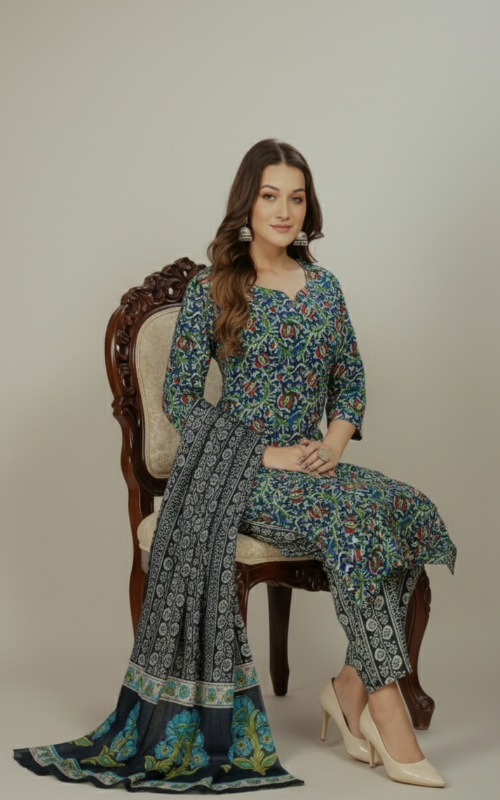 Vasundhara Cotton Printed Stitched Salwar Suit XXXL 1007