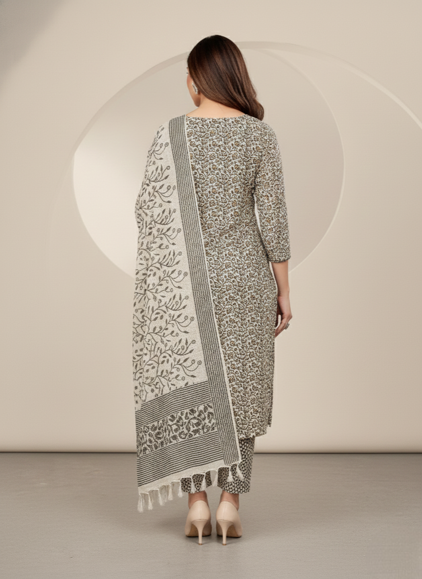 Olympics 2 Cotton Printed Stitched Salwar Suit 2008
