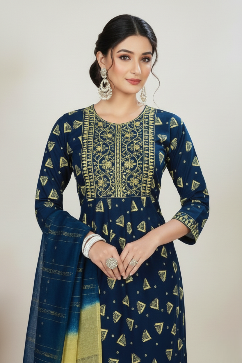 Tulip Cotton Printed Stitched Salwar Suit XXL 3004