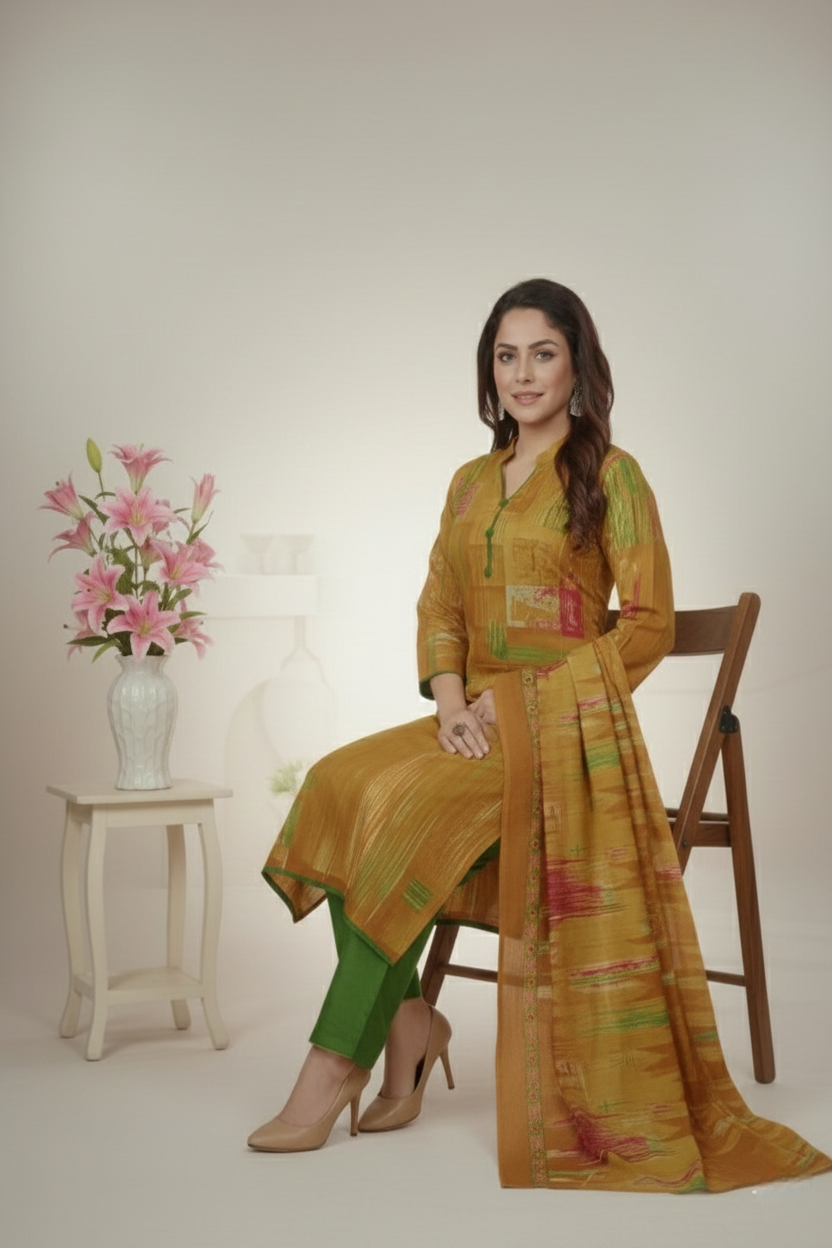 Minu Classic Cotton Printed Stitched Salwar Suit XXL 7007