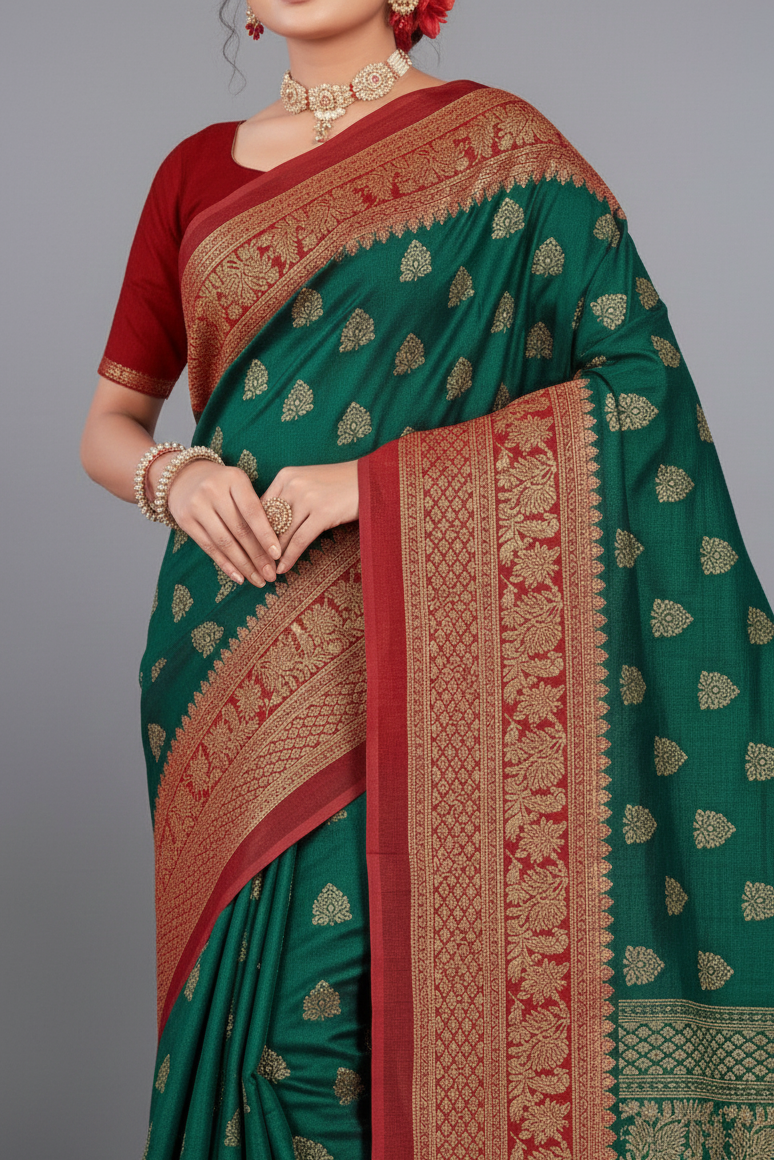 Gold Star Malai Cotton Printed Saree 4005
