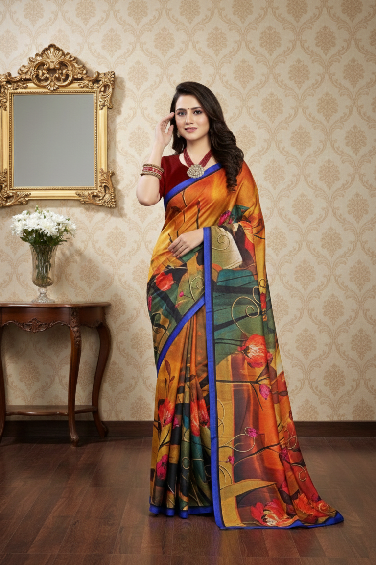 Ambarsariya Cotton Digital Printed Saree 4052