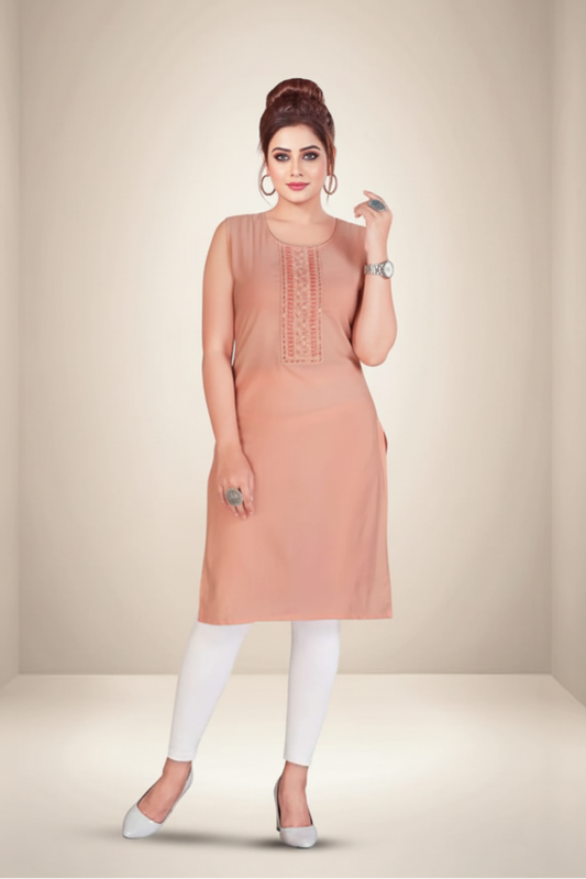 Sikha Sleeveless Cotton Kurti 1