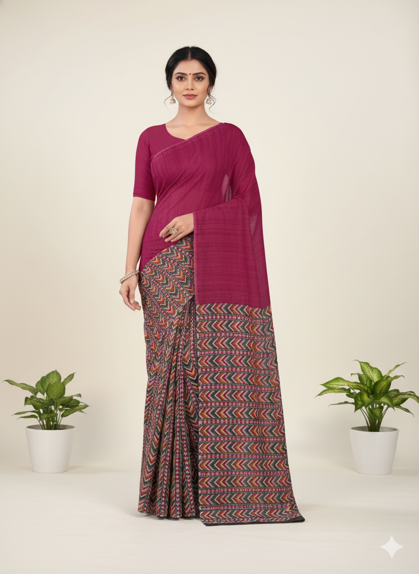 Kolkata Bridge 3 Cotton Printed Saree 1004