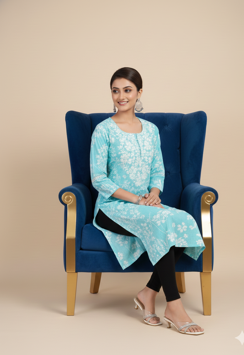 Pooja Cotton Printed Kurti 6003