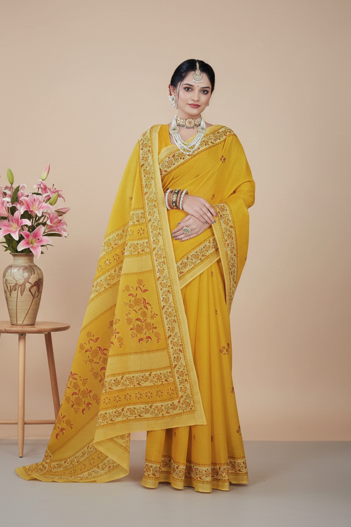 Ritika Cotton Printed Saree 15209