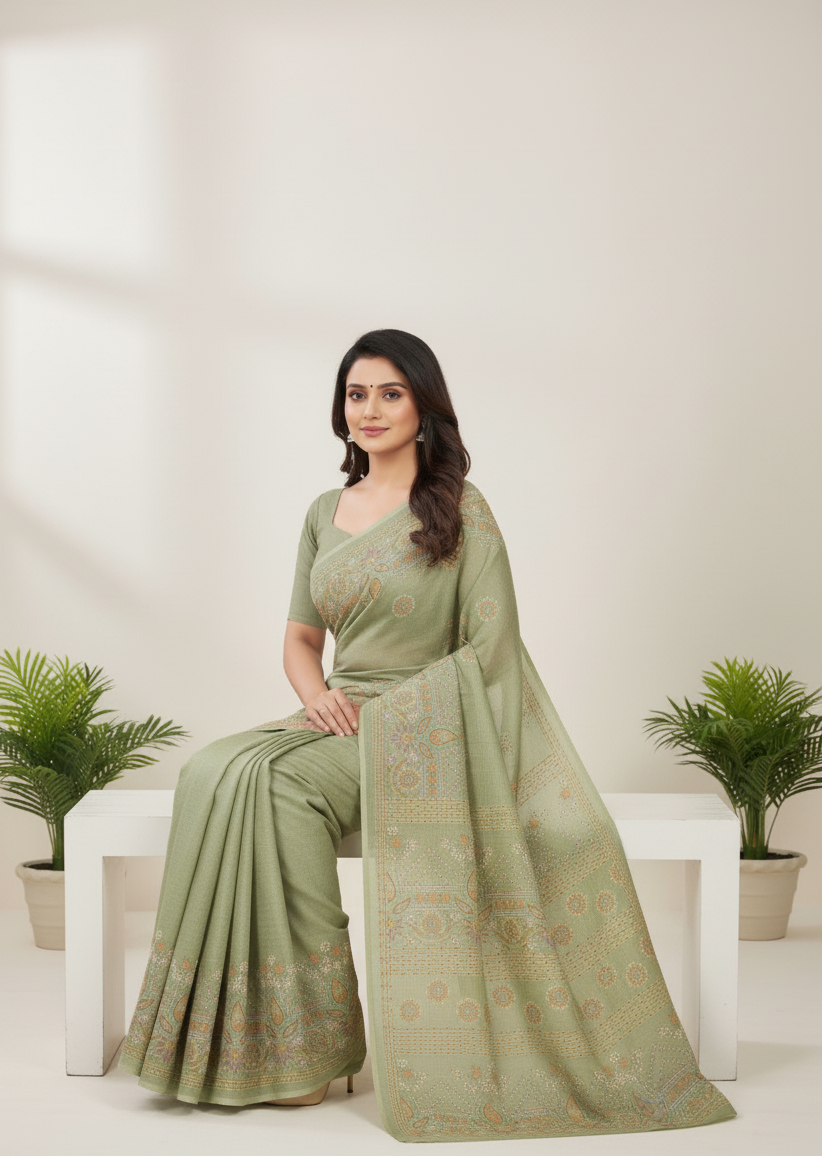 Mabesha Cotton Printed Saree 3583