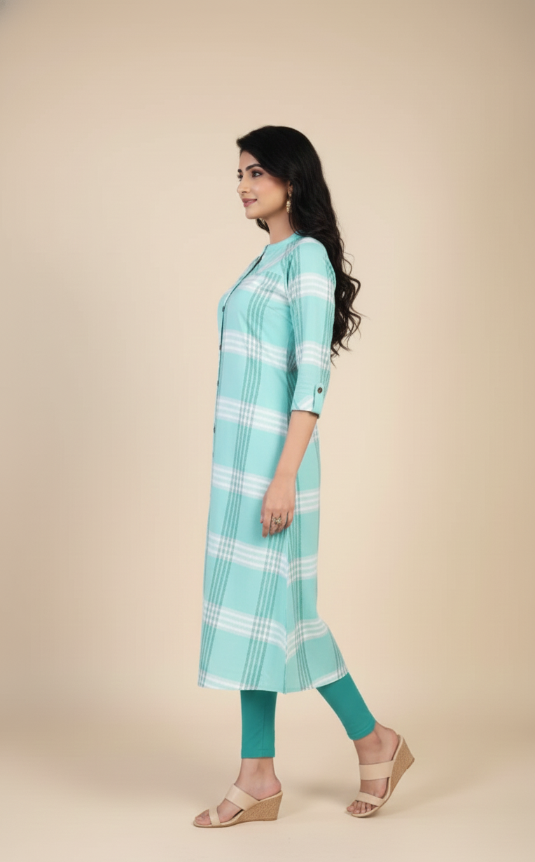 Eva Cotton Printed Long Kurti 1004