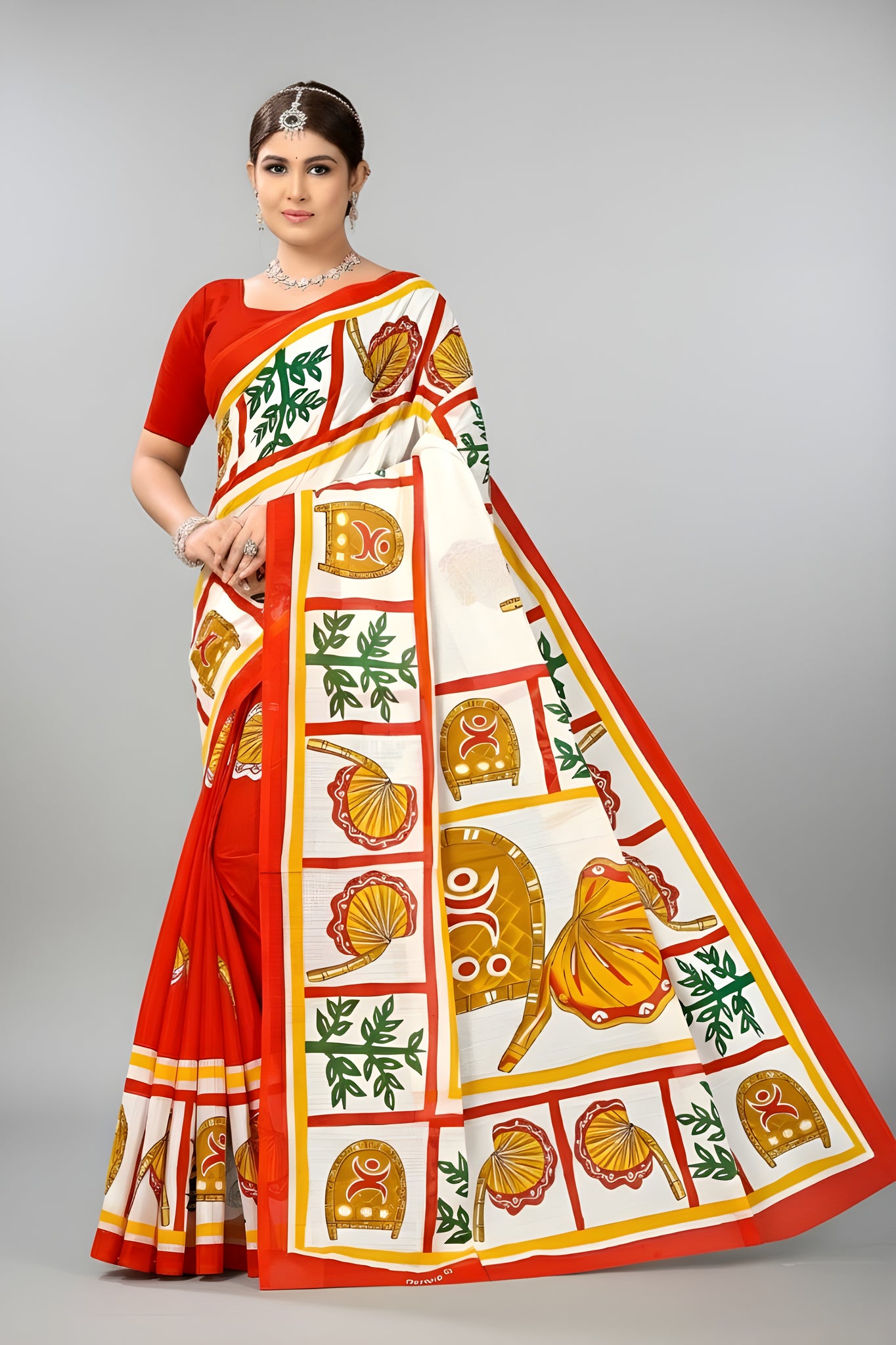 Baishakhi 2 Cotton Printed Saree 3335