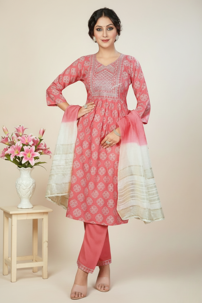 Tulip Cotton Printed Stitched Salwar Suit XXL 3002