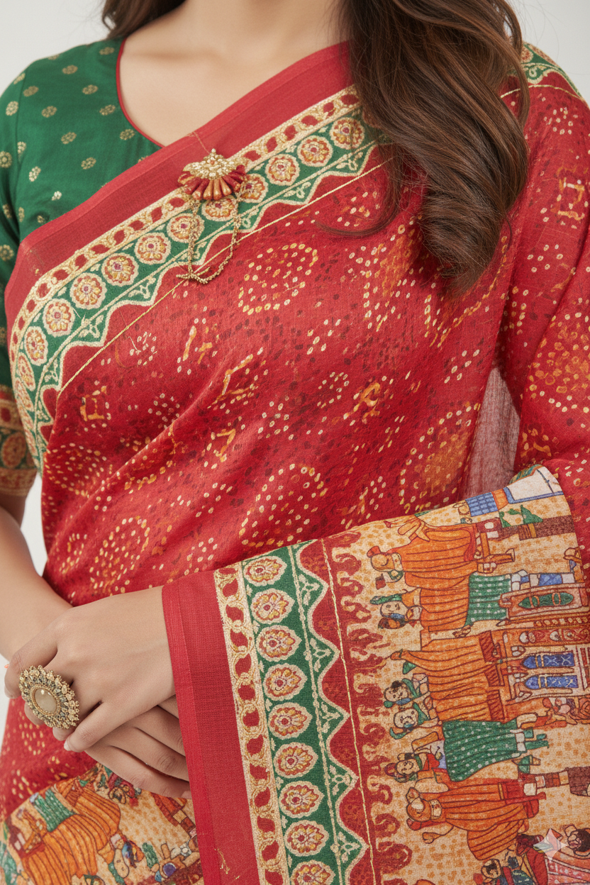 MINU SAREE DIGITAL FASHION RADHEY KRISHNA 45001