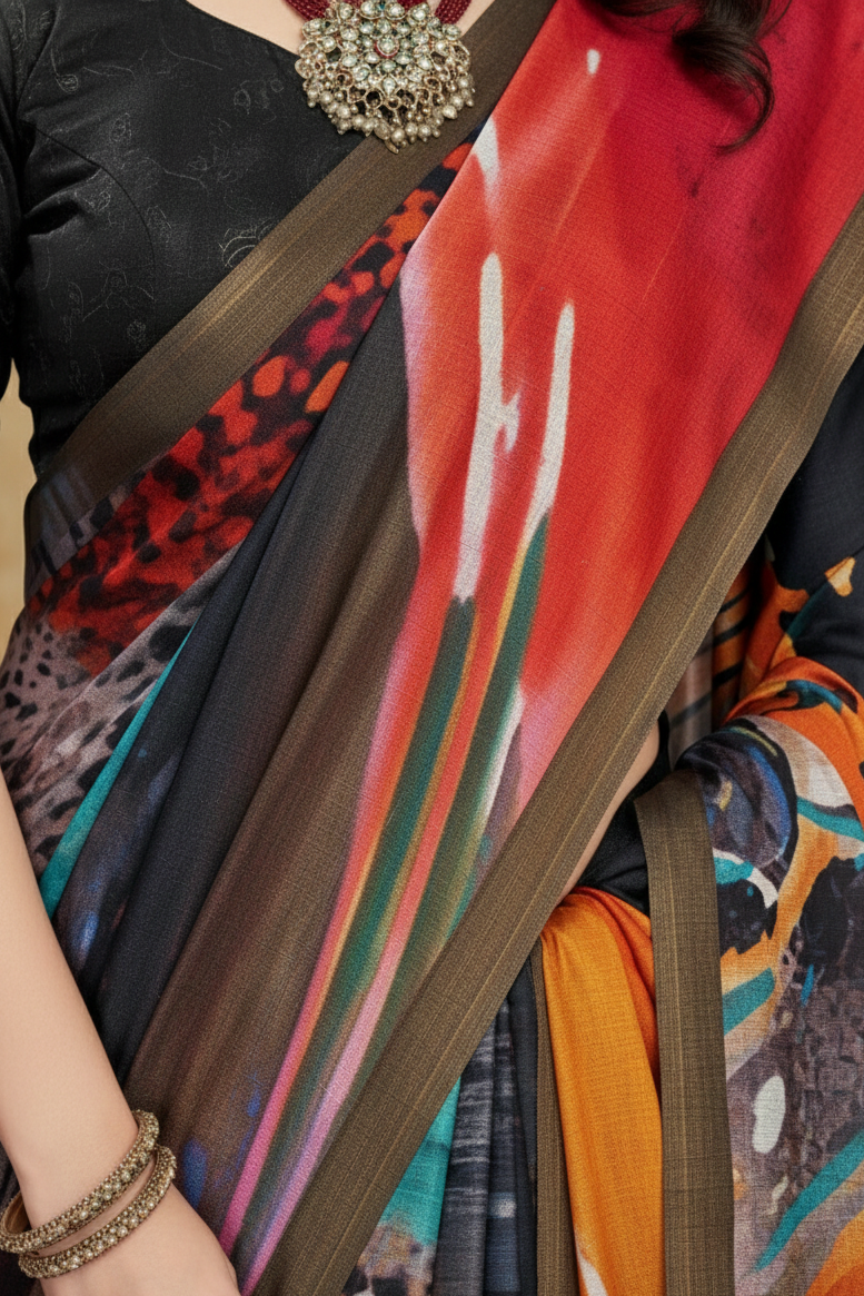 Jeevan Sathi Cotton Digital Printed Saree