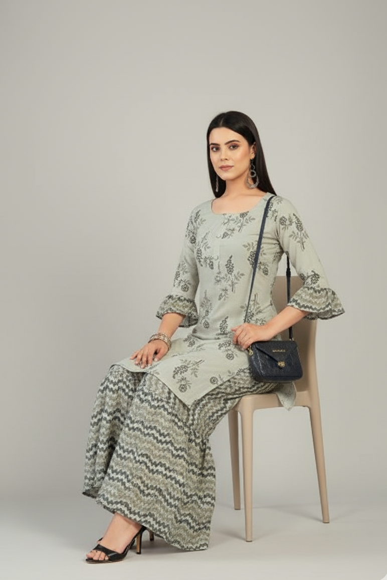 Irish Cotton Printed Kurti Set 7003