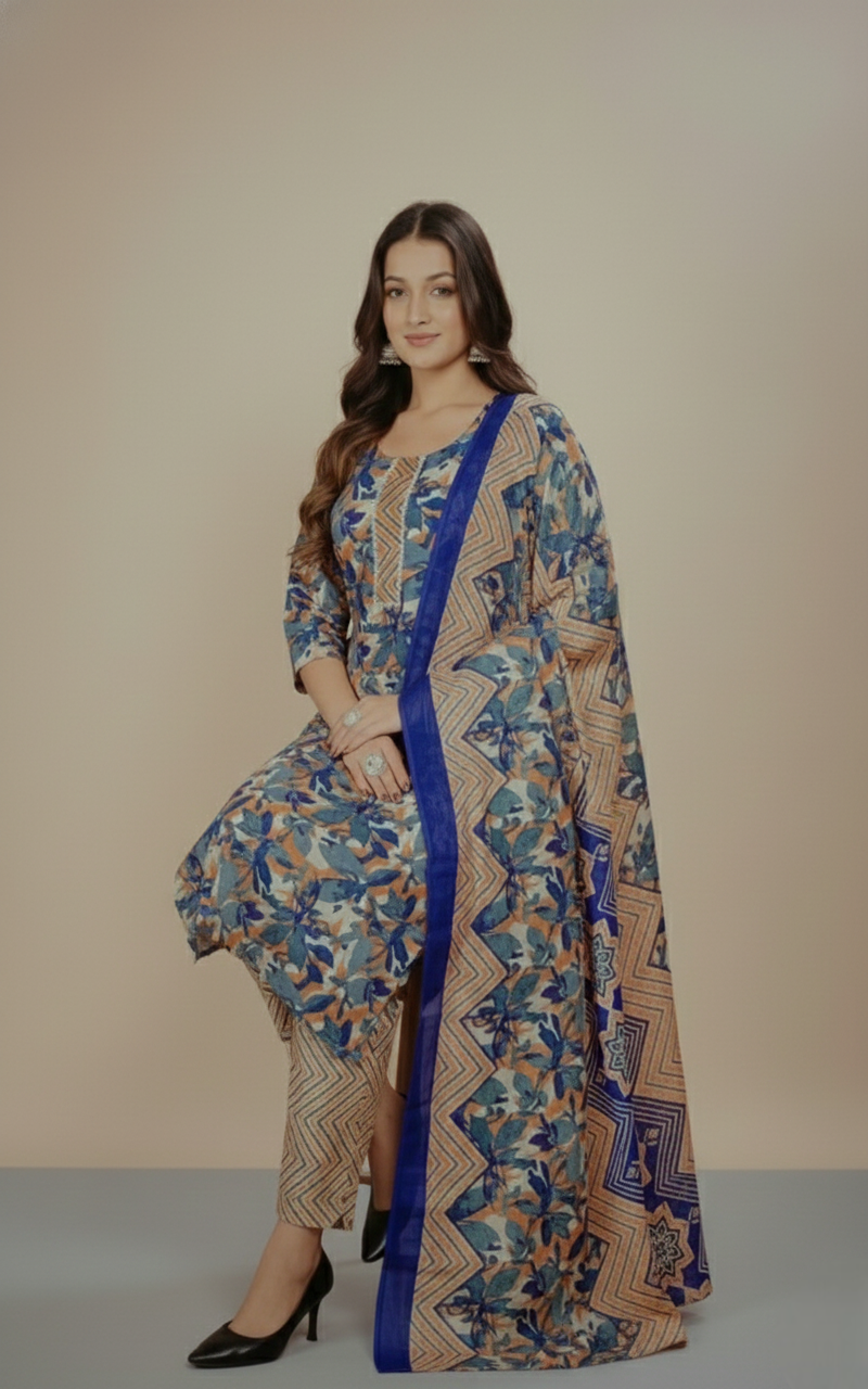 Vasundhara Cotton Printed Stitched Salwar Suit XXXL 1002