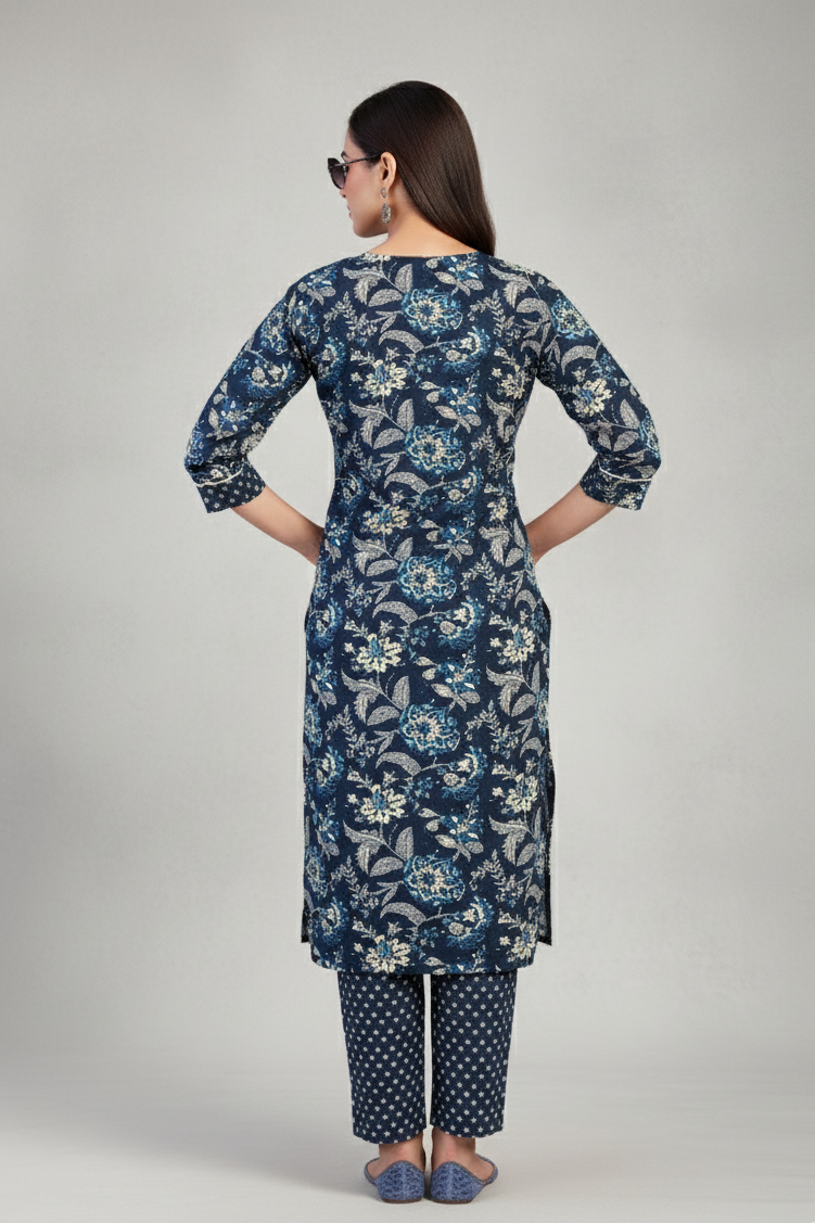 Diti Cotton Printed Kurti Set 1002
