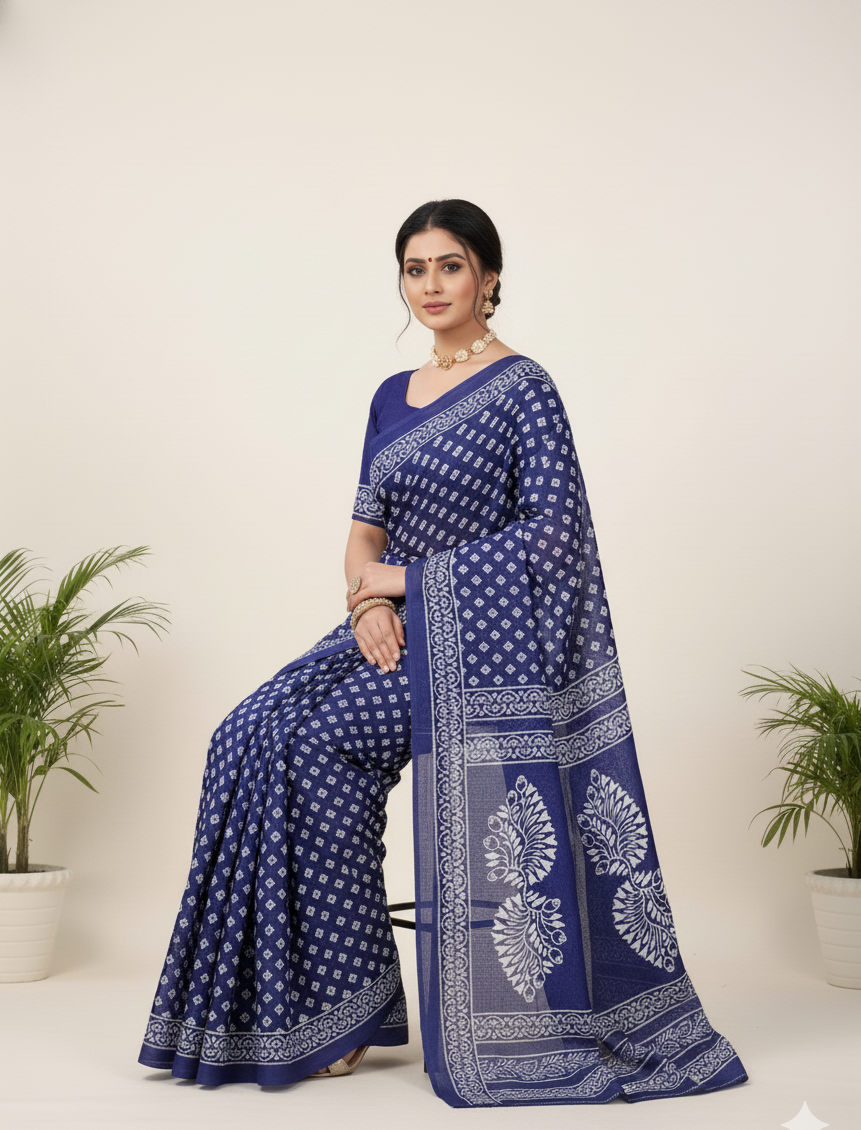 Madhurima Cotton Printed Saree 1006