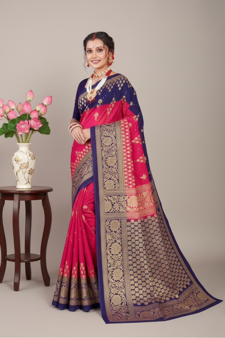 Gold Star Malai Cotton Printed Saree 2966