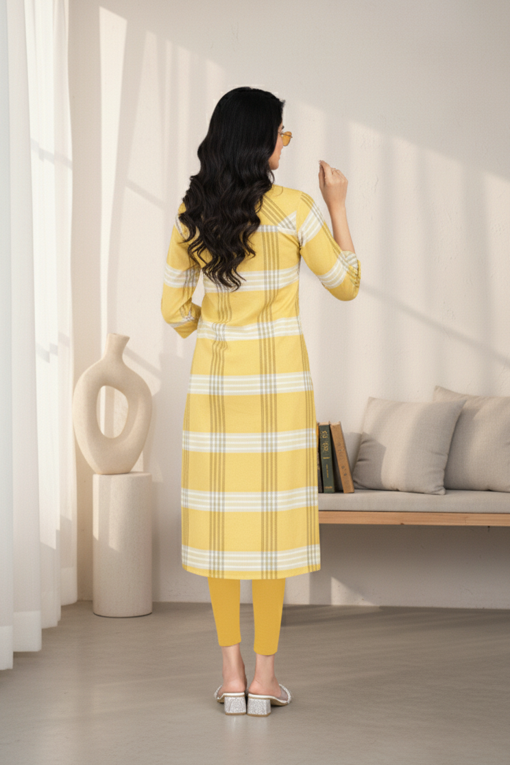 Eva Cotton Printed Long Kurti 1007