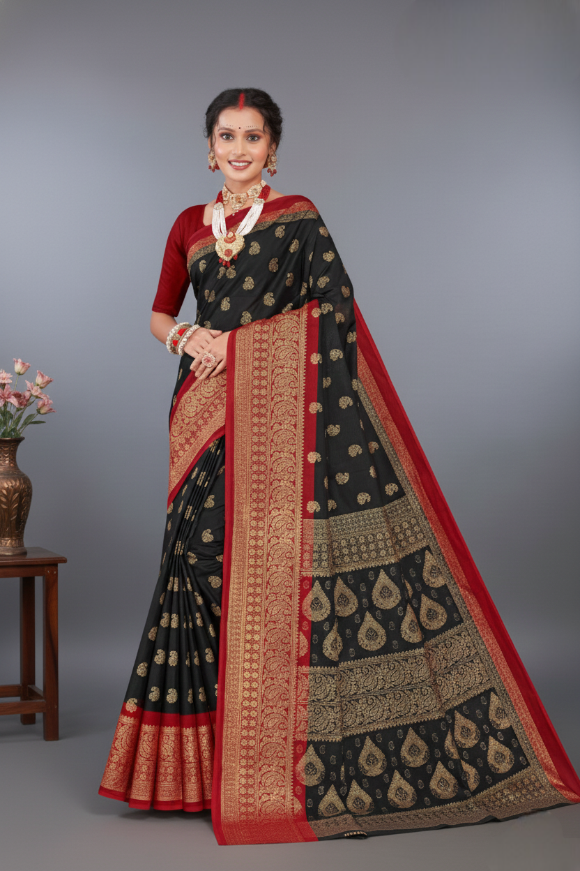 Gold Star Malai Cotton Printed Saree 4007