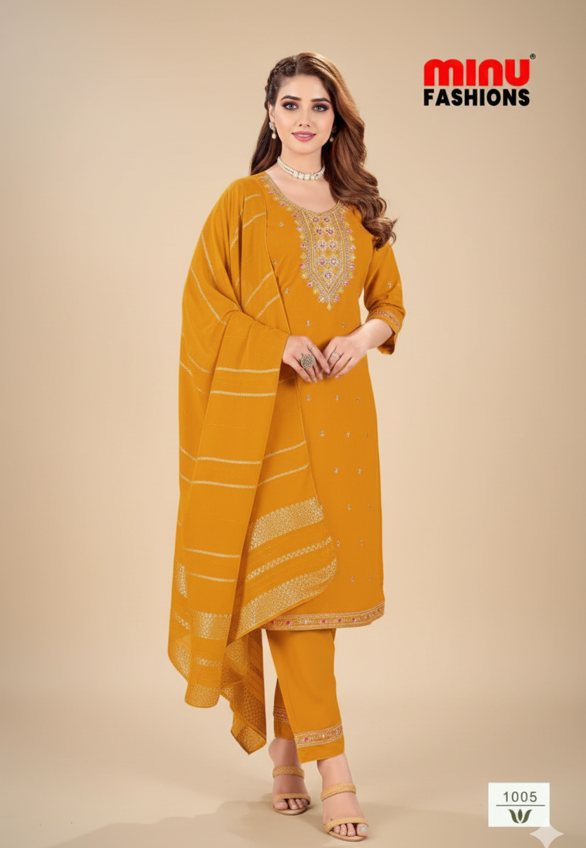 Abhilasha Cotton Printed Stitched Salwar Suit 1005