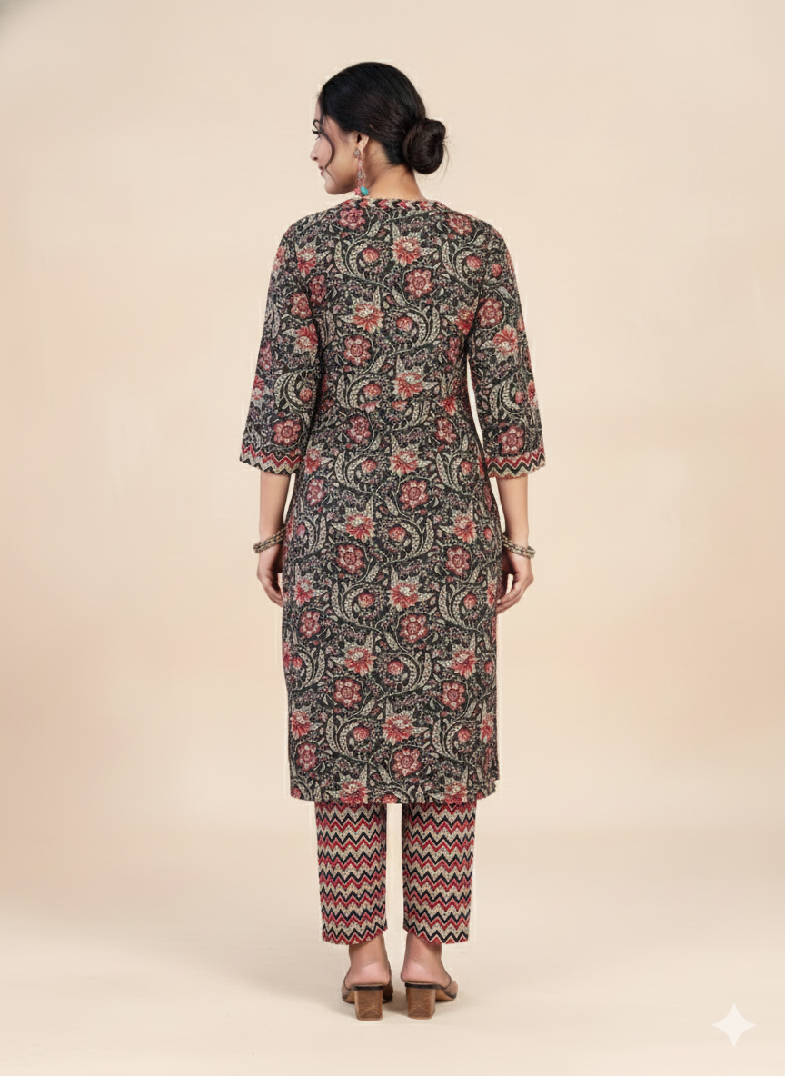 Diti Cotton Printed Kurti Set 1003