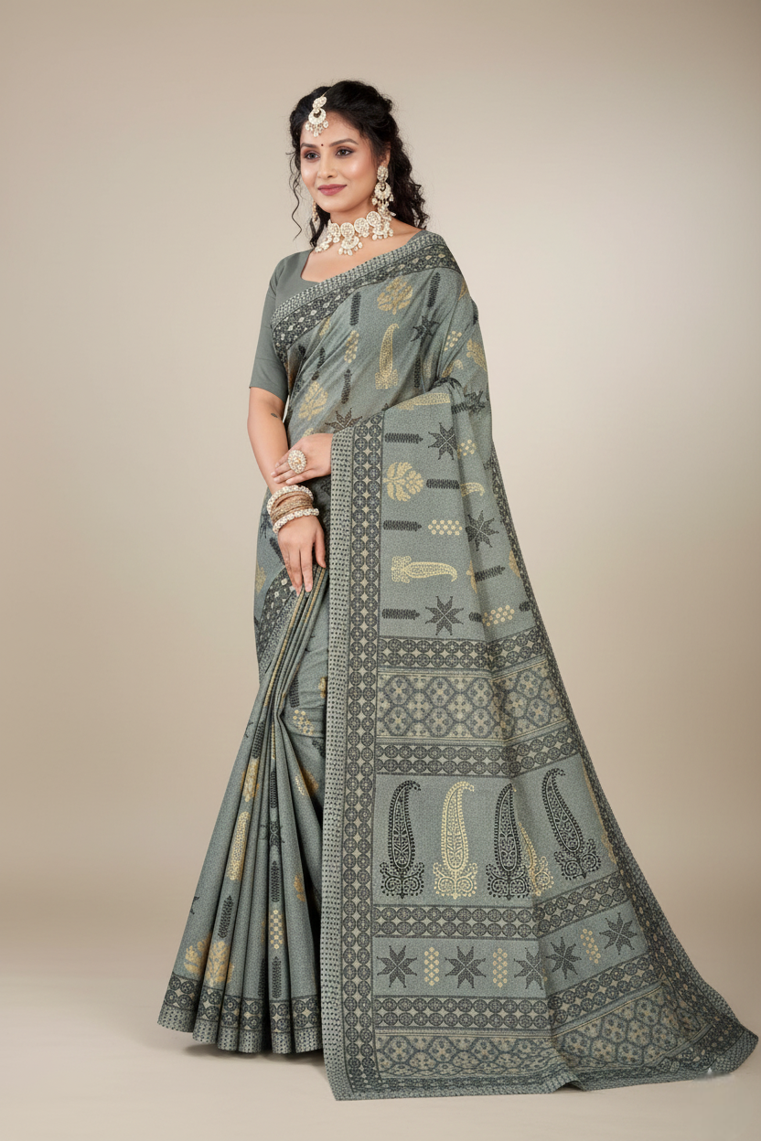 Daisy 3 Cotton Printed Saree 3557